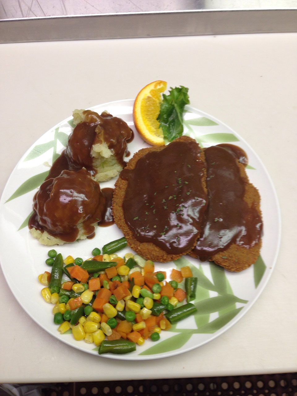 Country-fried steak with gravy