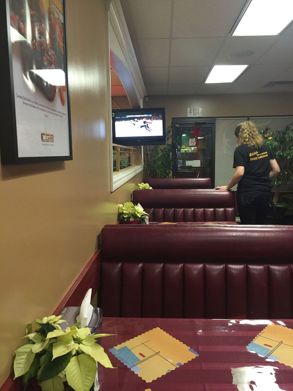 Comfortable booth seating