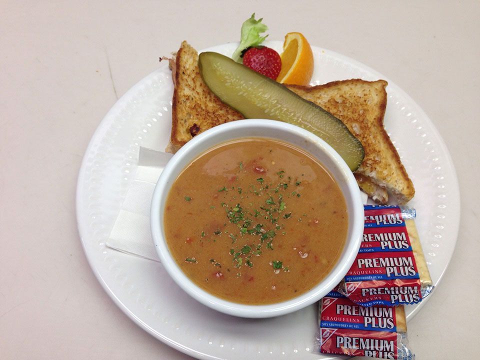 Bowl of homemade soup